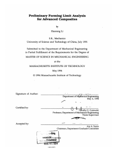 Preliminary Forming Limit Analysis for Advanced  Composites