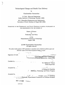 Technological  Change  and Health  Care Delivery