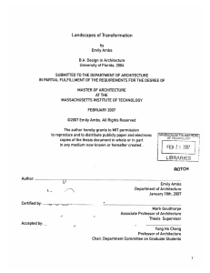 Landscapes  of Transformation Emily Ambs Design  in Architecture
