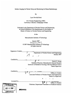 Surface  Imaging for Patient  Setup and Monitoring ... By Lynn Novella  Book B.S. Nuclear Engineering  (2005)