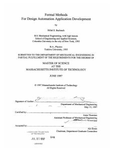 Formal Methods For Design  Automation  Application  Development