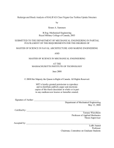 Redesign and Shock Analysis of HALIFAX Class Frigate Gas Turbine... by Simon A. Summers