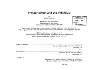 Prefabrication  and  the  Individual I 2 7