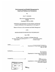 Environmental and Health Management  in