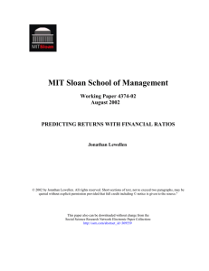 MIT Sloan School of Management Working Paper 4374-02 August 2002