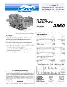 3560 35 Frame Plunger Pump Model