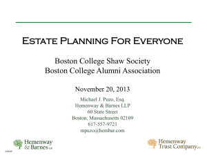 Estate Planning For Everyone  Boston College Shaw Society Boston College Alumni Association