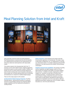 Meal Planning Solution from Intel and Kraft