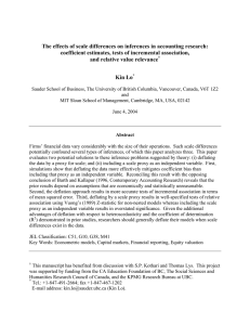 The effects of scale differences on inferences in accounting research: