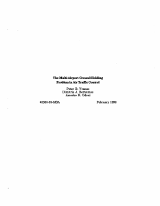 The Multi-Airport Ground-Holding Problem in Air Traffic Control Peter B. Vranas