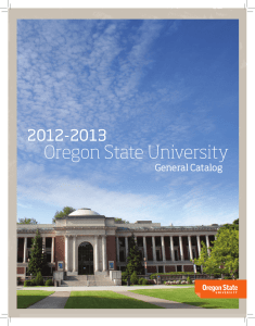 Oregon State University 2012-2013 General Catalog