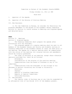 Committee on Bylaws of the Academic Senate-AGENDA Room A312