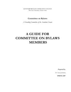 A GUIDE FOR COMMITTEE ON BYLAWS MEMBERS