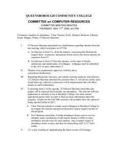 QUEENSBOROUGH COMMUNITY COLLEGE  COMMITTEE on COMPUTER RESOURCES