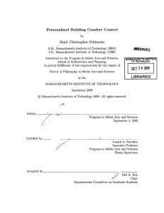 ARCHIVES Personalized  Building  Comfort  Control