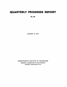 QUARTERLY  PROGRESS  REPORT No. 96 JANUARY  15,  1970