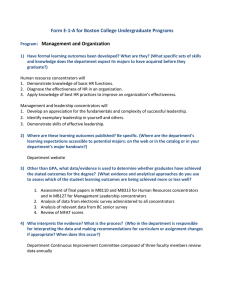 Form E-1-A for Boston College Undergraduate Programs  : Management and Organization