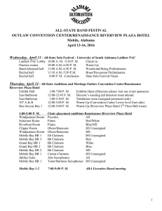 ALL-STATE BAND FESTIVAL OUTLAW CONVENTION CENTER/RENAISSANCE RIVERVIEW PLAZA HOTEL Mobile, Alabama