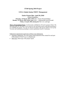 IT360 Spring 2010 Project  USNA’s Radio Station WRNV Management