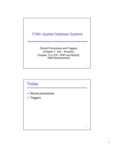 IT360: Applied Database Systems