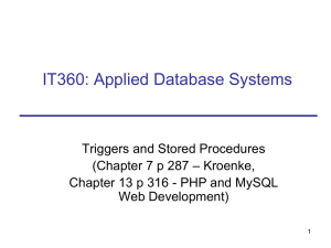 IT360: Applied Database Systems