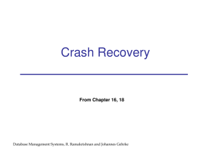 Crash Recovery From Chapter 16, 18