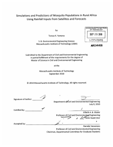 Simulations and  Predictions of Mosquito Populations in Rural Africa