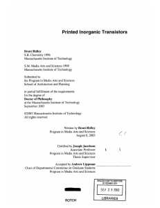 Printed  Inorganic Transistors