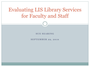 Evaluating LIS Library Services for Faculty and Staff