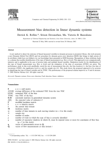 Measurement bias detection in linear dynamic systems