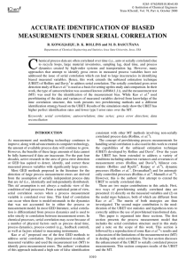 C ACCURATE IDENTIFICATION OF BIASED MEASUREMENTS UNDER SERIAL CORRELATION