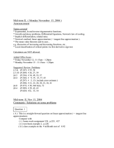 Mid-term II,  ( Monday November  15, 2004 ) Announcement