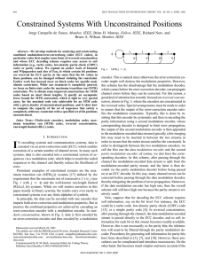 Constrained Systems With Unconstrained Positions , Member, IEEE