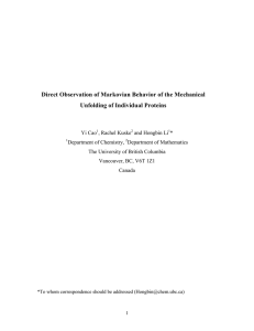 Direct Observation of Markovian Behavior of the Mechanical