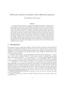 Multi-scale analysis of stochastic delay differential equations M. M. K losek