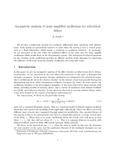 Asymptotic analysis of noise-amplied