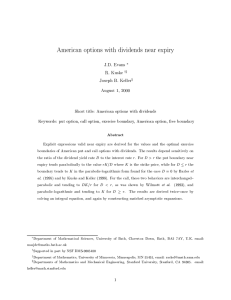 American options with dividends