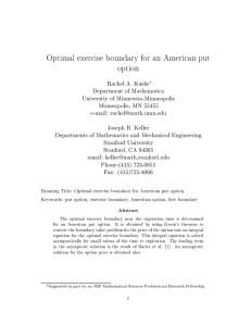 Optimal exercise boundary for an American put option