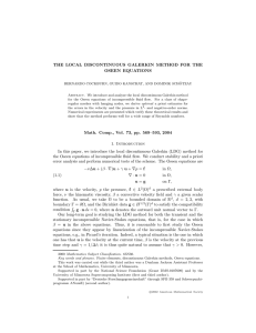 THE LOCAL DISCONTINUOUS GALERKIN METHOD FOR THE OSEEN EQUATIONS