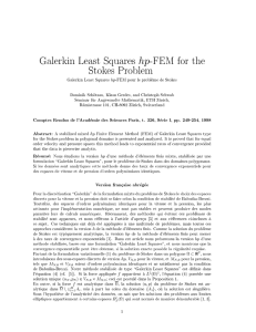 Galerkin Least Squares -FEM for the Stokes Problem
