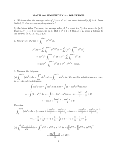 MATH 101 HOMEWORK 3 – SOLUTIONS ≥ that b