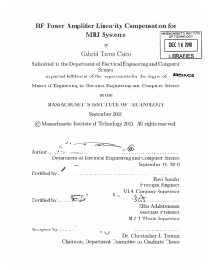 RF  Power  Amplifier  Linearity  Compensation ... MRI  Systems DEC  16 Chico