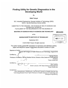 Finding  Utility for Genetic  Diagnostics in  the
