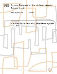 Scalable Information-Sharing Network Management Computer Science and Artificial Intelligence Laboratory Technical Report