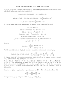 MATH 226 MIDTERM 2, FALL 2009: SOLUTIONS