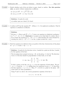 Mathematics 226 Midterm 1 Solutions — October 3, 2014 1.