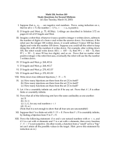 Math 220, Section 203 Study Questions for Second Midterm