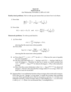 Math 539 Homework #3 Reality check problems.
