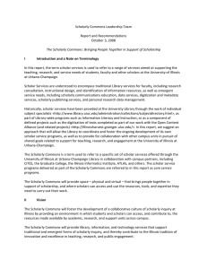 Scholarly Commons Leadership Team    Report and Recommendations  October 3, 2008 