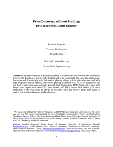 Price Discovery without Trading: Evidence from Limit Orders*